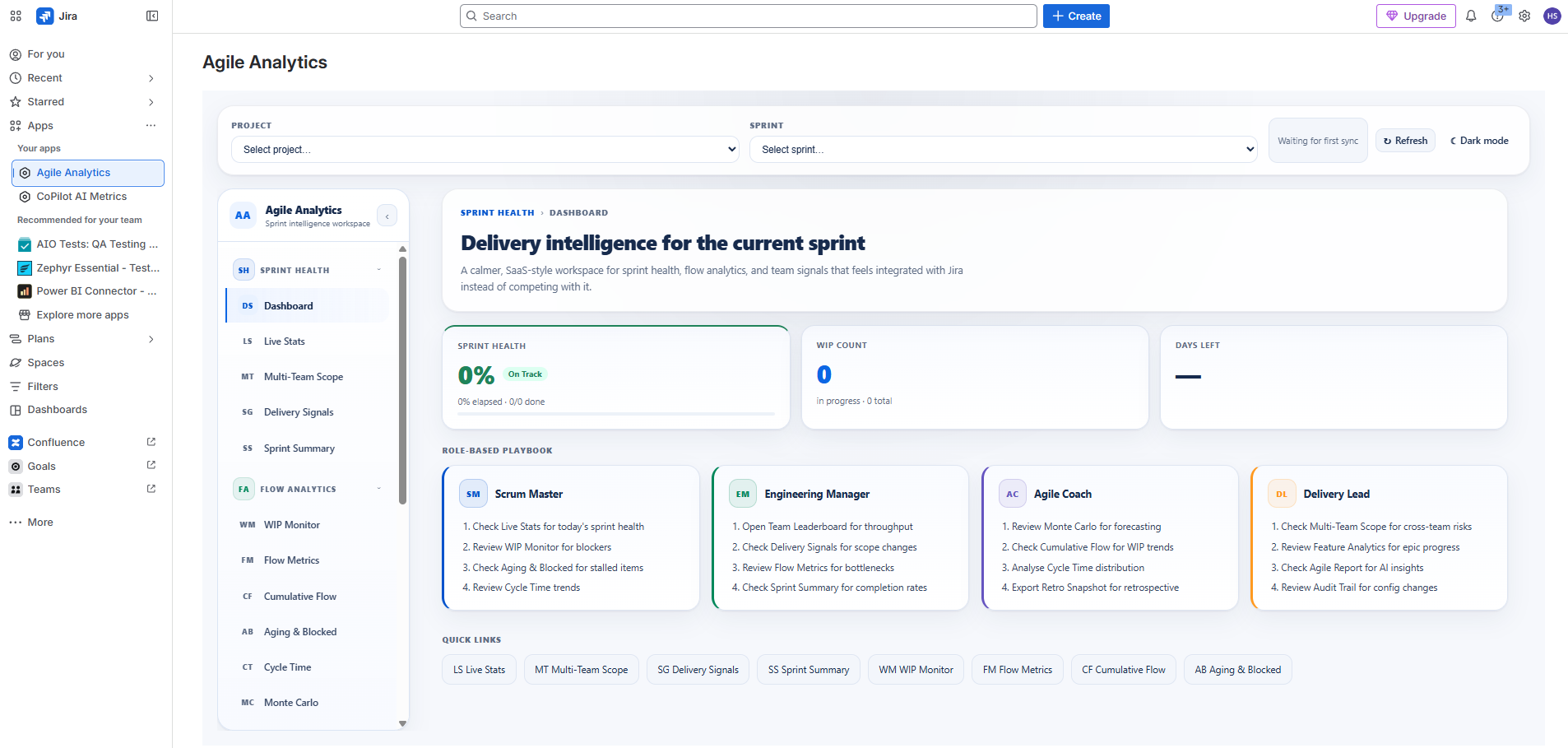 Baytek Sprint Analytics app preview