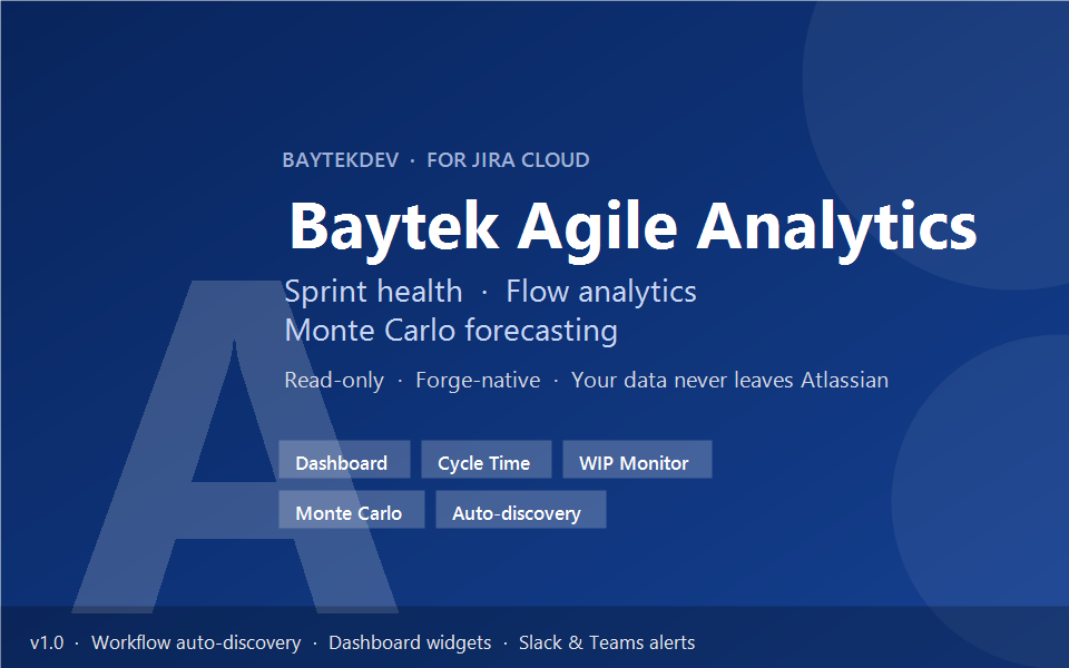 Baytek Agile Analytics app preview